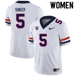 Women Dorian Singer White Arizona Wildcats #5 Jersey 326605-689