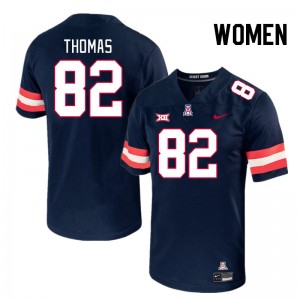Women Dorian Thomas Navy Arizona #82 Big 12 Conference Jersey 416764-542