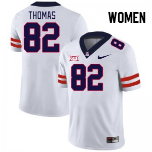 Women Dorian Thomas White Wildcats #82 Big 12 Conference Jersey 354139-643