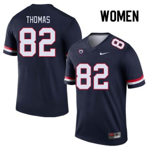 Women Dorian Thomas Navy Arizona Wildcats #82 Jersey 127102-723