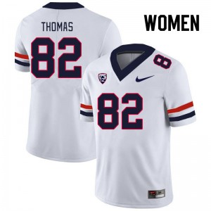 Women Dorian Thomas White Wildcats #82 Jersey 648172-894
