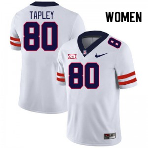 Women Dylan Tapley White Wildcats #80 Big 12 Conference Jersey 571687-338