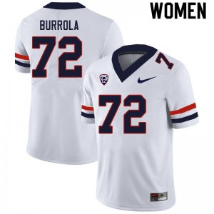 Women Edgar Burrola White Arizona Wildcats #72 Jersey 174980-163