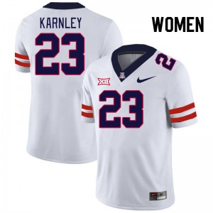 Women Emmanuel Karnley White University of Arizona #23 Big 12 Conference Jersey 796804-842