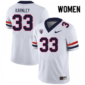 Women Emmanuel Karnley White Arizona #33 Jersey 787385-358