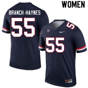 Women Evan Branch-Haynes Navy Wildcats #55 Jersey 315209-279