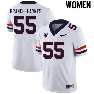 Women Evan Branch-Haynes White University of Arizona #55 Jersey 156539-535