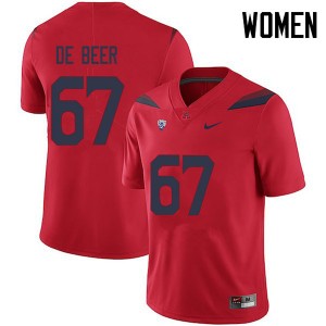 Women Gerhard de Beer Red Wildcats #67 Jersey 737699-594