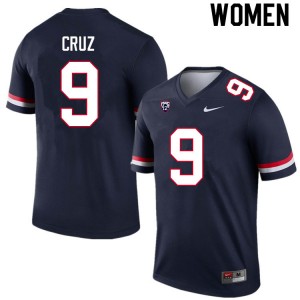 Women Gunner Cruz Navy Arizona Wildcats #9 Jersey 958167-126