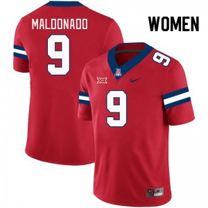 Women Gunner Maldonado Red Arizona #9 Big 12 Conference Jersey 122652-332