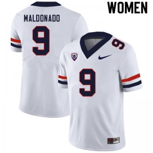 Women Gunner Maldonado White University of Arizona #9 Jersey 395412-457