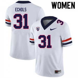 Women Hunter Echols White Arizona #31 Jersey 305358-493