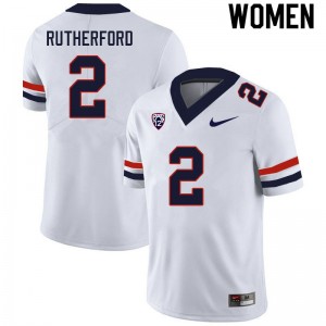 Women Isaiah Rutherford White Wildcats #2 Jersey 666777-734