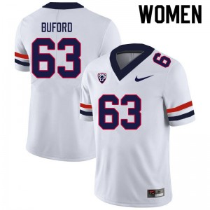 Women Jack Buford White Wildcats #63 Jersey 720062-443