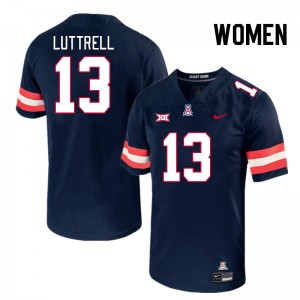 Women Jack Luttrell Navy Arizona #13 Big 12 Conference Jersey 931794-309