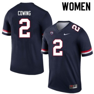 Women Jacob Cowing Navy University of Arizona #2 Jersey 375311-835
