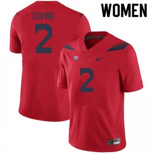 Women Jacob Cowing Red Arizona #2 Jersey 591200-696