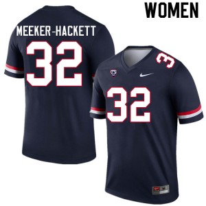 Women Jacob Meeker-Hackett Navy Arizona Wildcats #32 Jersey 486840-880