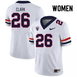 Women Jaden Clark White Wildcats #26 Jersey 113324-147