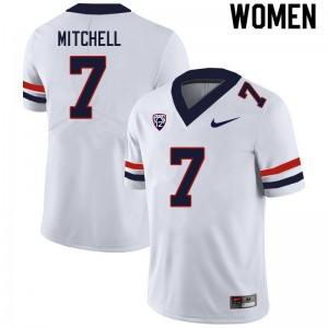 Women Jaden Mitchell White University of Arizona #7 Jersey 217192-564