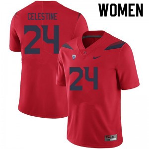 Women Jai-Ayviauynn Celestine Red University of Arizona #24 Jersey 772000-354