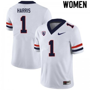 Women Jalen Harris White Arizona #1 Jersey 223292-209