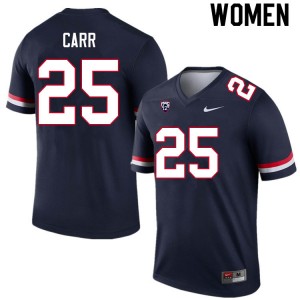 Women Javione Carr Navy University of Arizona #25 Jersey 520138-907