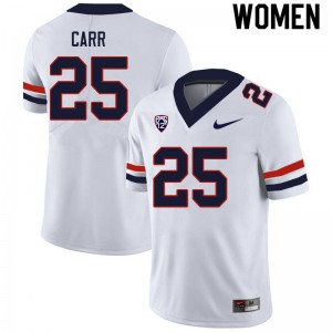 Women Javione Carr White Wildcats #25 Jersey 582294-531
