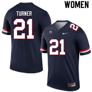 Women Jaxen Turner Navy Wildcats #21 Jersey 696032-216