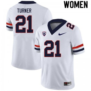 Women Jaxen Turner White Wildcats #21 Jersey 246515-339