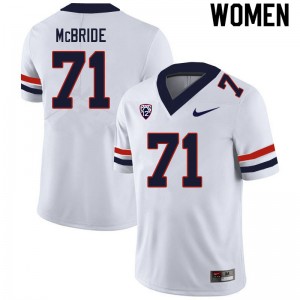 Women Jaxon McBride White Wildcats #71 Jersey 319131-713