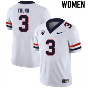 Women Jaydin Young White Arizona #3 Jersey 360228-544