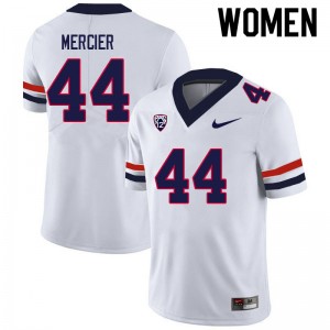 Women Jeremy Mercier White Arizona Wildcats #44 Jersey 378866-111
