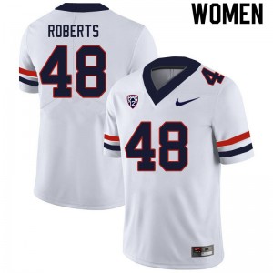 Women Jerry Roberts White University of Arizona #48 Jersey 443573-362