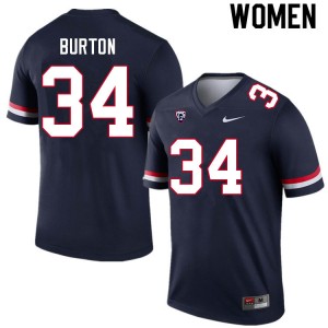 Women John Burton Navy Arizona #34 Jersey 769160-910