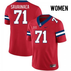 Women Jonah Savaiinaea Red Wildcats #71 Big 12 Conference Jersey 650549-411