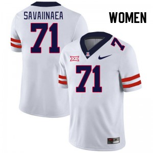 Women Jonah Savaiinaea White Wildcats #71 Big 12 Conference Jersey 635739-927