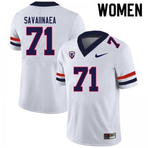 Women Jonah Savaiinaea White University of Arizona #71 Jersey 194499-497