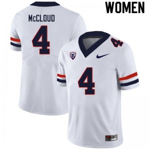 Women Jordan McCloud White Arizona #4 Jersey 421002-429