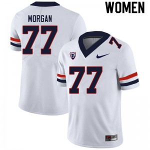 Women Jordan Morgan White Wildcats #77 Jersey 306183-759