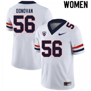 Women Josh Donovan White University of Arizona #56 Jersey 381200-655