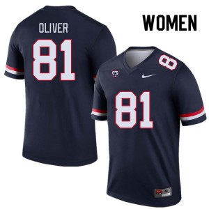 Women Julius Oliver Navy Wildcats #81 Jersey 852208-299