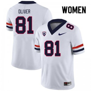 Women Julius Oliver White Arizona #81 Jersey 980909-416