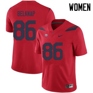 Women Justin Belknap Red University of Arizona #86 Jersey 477930-730