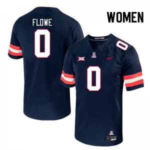Women Justin Flowe Navy Arizona Wildcats #0 Big 12 Conference Jersey 968868-899