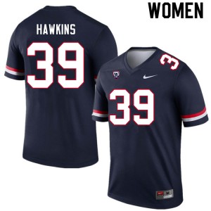 Women Kameron Hawkins Navy Arizona #39 Jersey 939601-449
