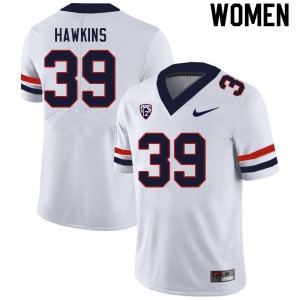 Women Kameron Hawkins White Arizona Wildcats #39 Jersey 764427-551