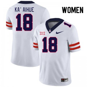 Women Kamuela Ka'aihue White Arizona Wildcats #18 Big 12 Conference Jersey 901384-999