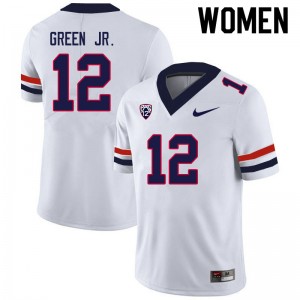 Women Kevin Green Jr. White Arizona #12 Jersey 489743-805