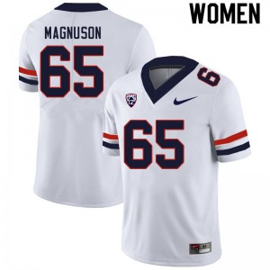 Women Leif Magnuson White Wildcats #65 Jersey 477187-790